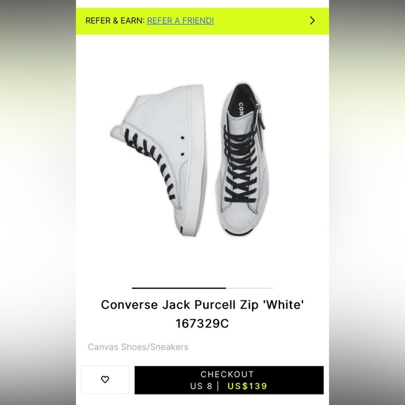 Brand new!Converse Jack Purcell Zip - Picture 9 of 11